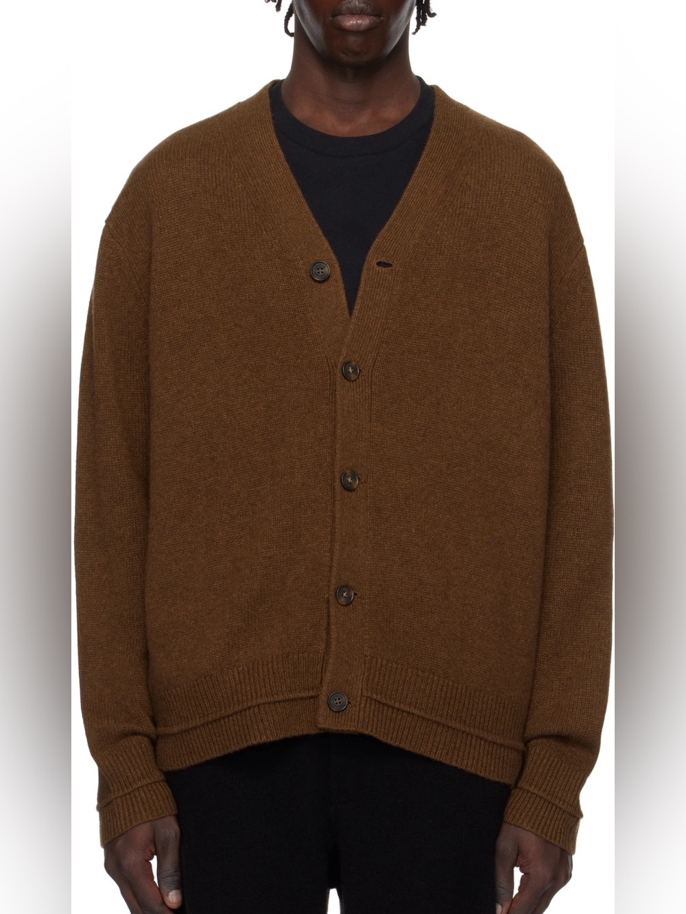 Guest in Residence True Cardigan 100% Cashmere Brown M